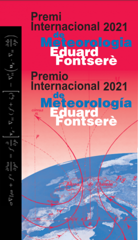 Portada del tríptic del Premi Internacional de Meteorologia Eduard Fontserè 2021