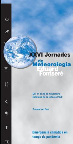 Portada del tríptic de les XXVI Jornades de Meteorologia Eduard Fontserè