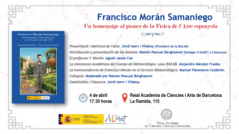 Invitació a l'acte d'homenatge a Francisco Morán.