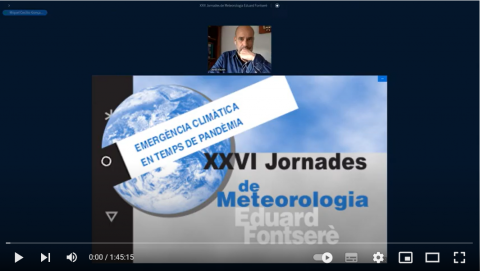 Captura de pantalla d'un vídeo de les XXVI Jornades de Meteorologia Eduard Fontserè